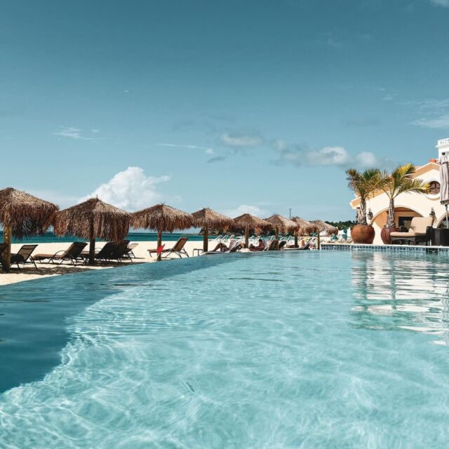 There’s nothing quite like the pool, the beach, and the horizon all at once while enjoying our Pool & Beach Service. 🏖

Relax with beach towels, umbrellas, lounge chairs, and delicious food and drinks delivered right to your chair by Straw Hat Restaurant. Your perfect beach day at #frangipaniaxa awaits! // p: @thedetailedlocal